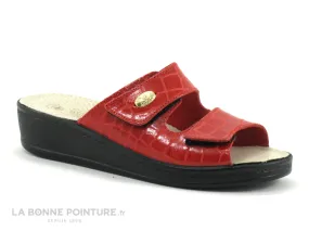 Achat chaussures Sanital Light Femme Mule, vente Sanital Light 1475 Rouge croco - Mule Femme reglable 2 scratches