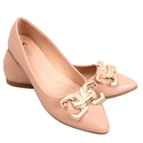 Ballerines élégantes à boucle de Simon Khaki beige