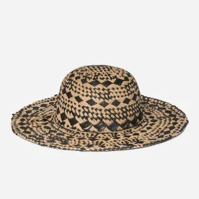 Capeline TEXTO beige et noire tressée - Chapeaux / bonnets Accessoires | ERAM