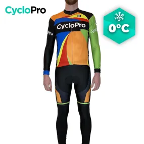 Collant cycliste hiver multi-couleurs - Mosaïque+ - DESTOCKAGE