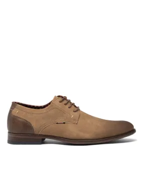 derbies unis effet patine homme beige standard chaussures de ville