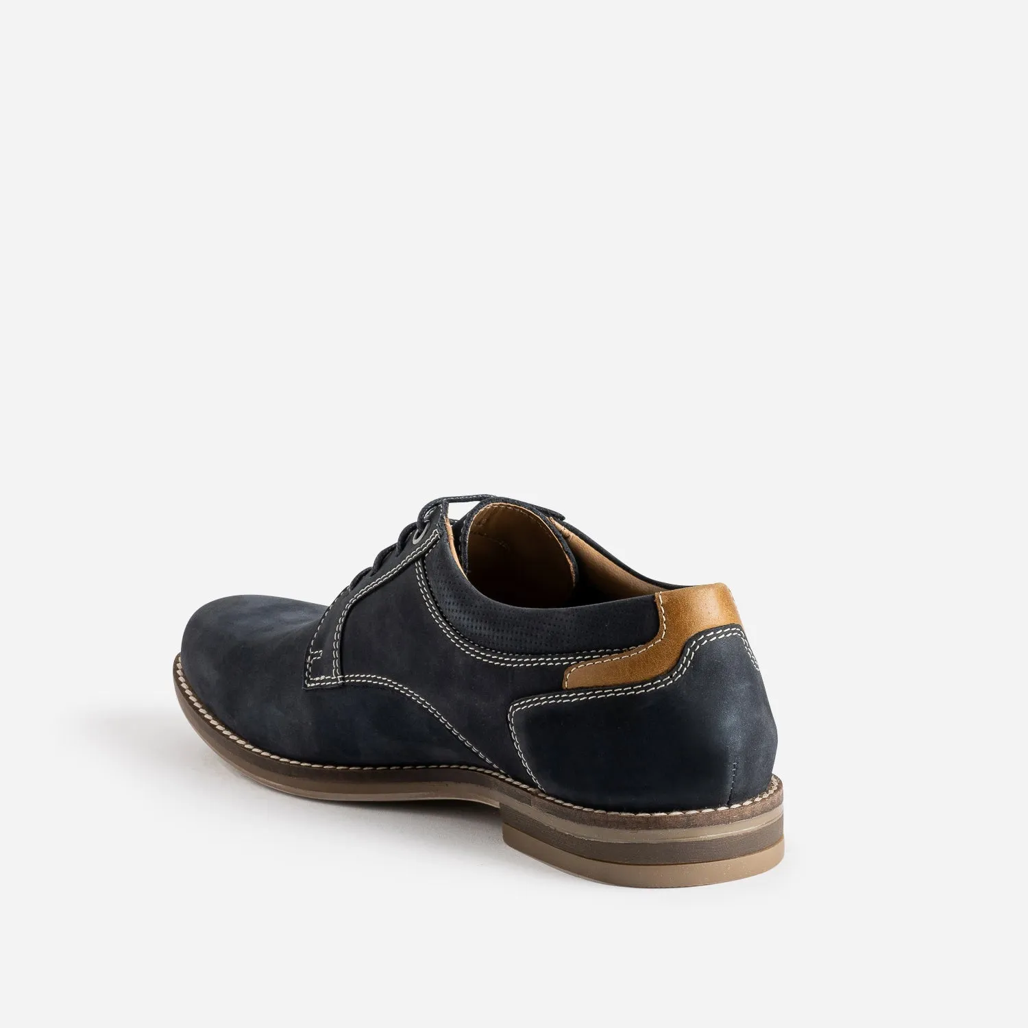 Derby marine cuir nubuck - Chaussures de ville Homme | ERAM