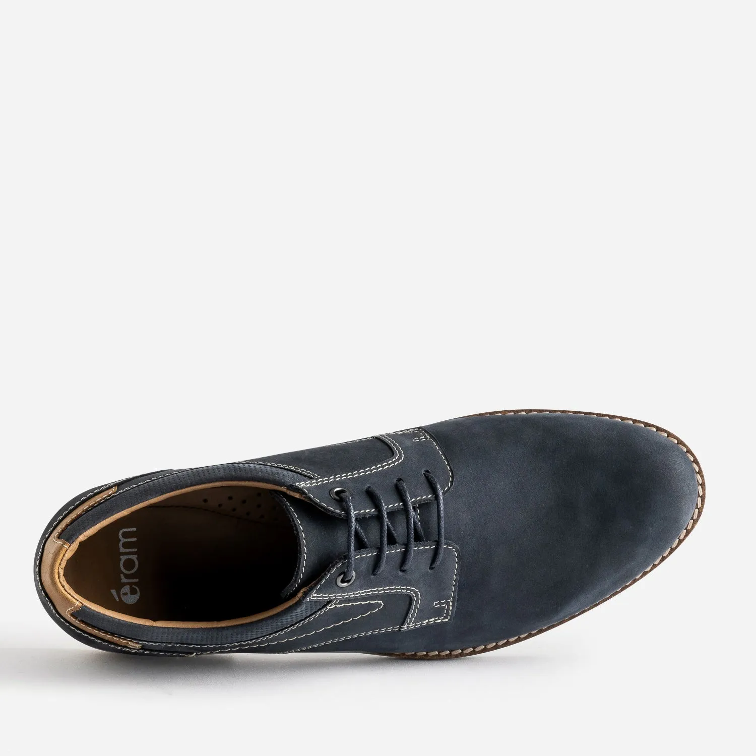 Derby marine cuir nubuck - Chaussures de ville Homme | ERAM