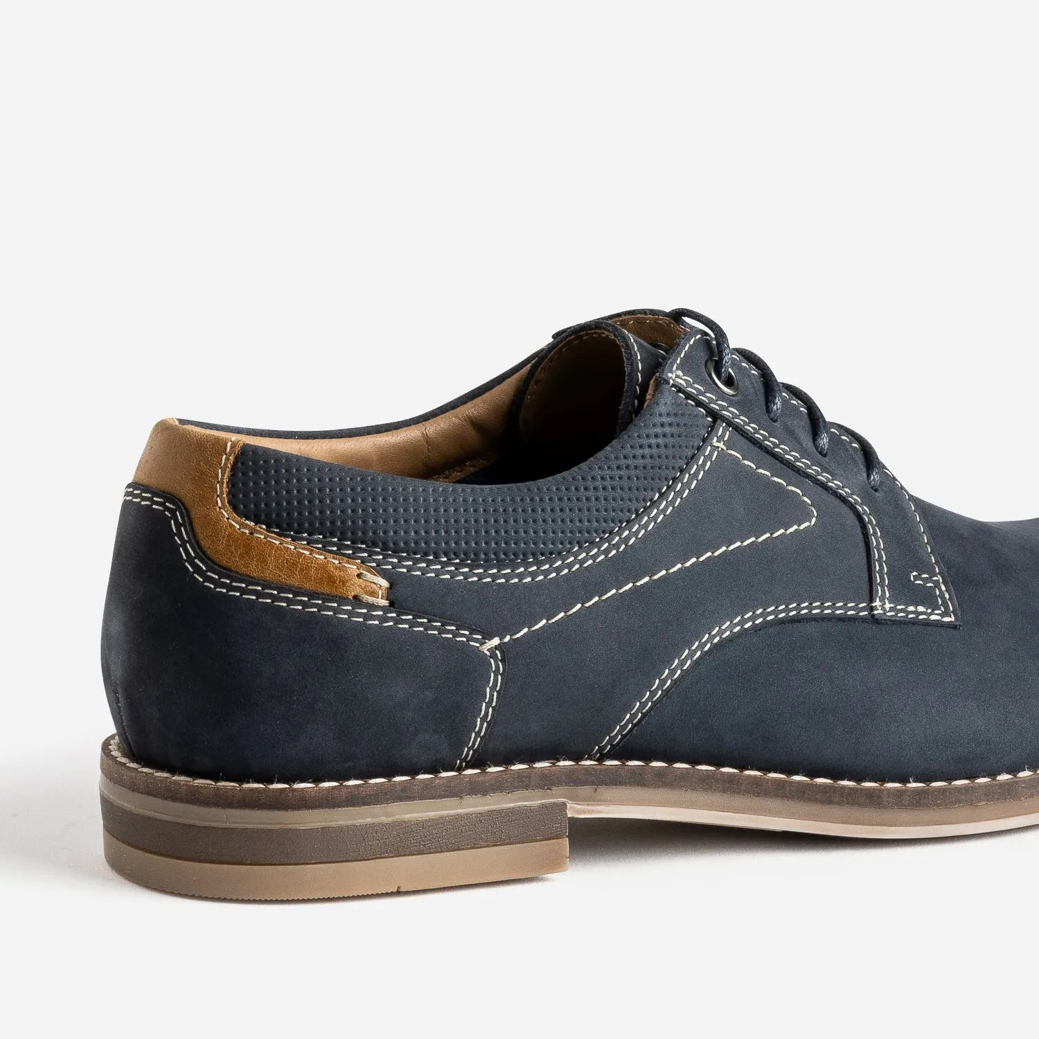 Derby marine cuir nubuck - Chaussures de ville Homme | ERAM