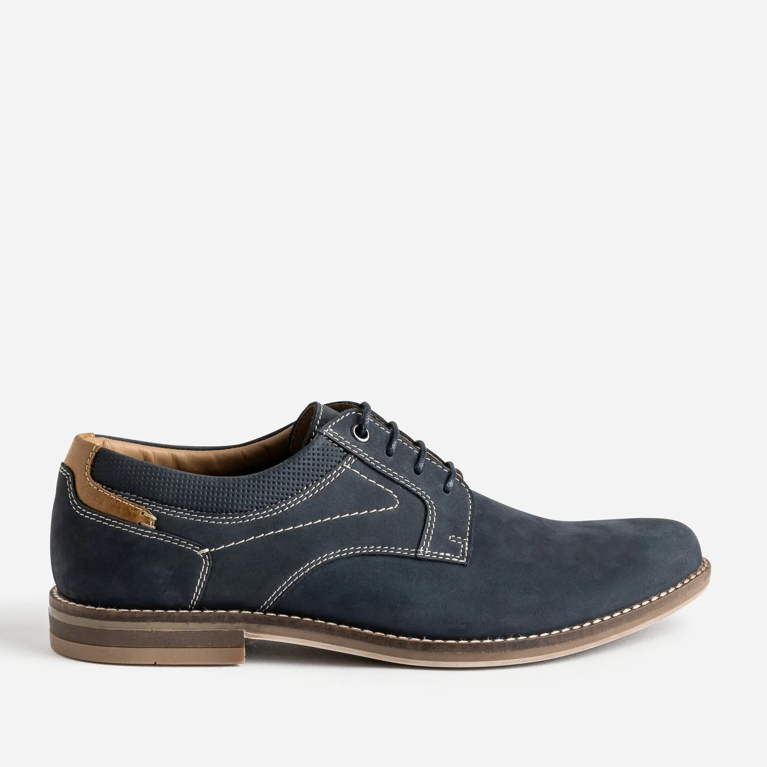 Derby marine cuir nubuck - Chaussures de ville Homme | ERAM