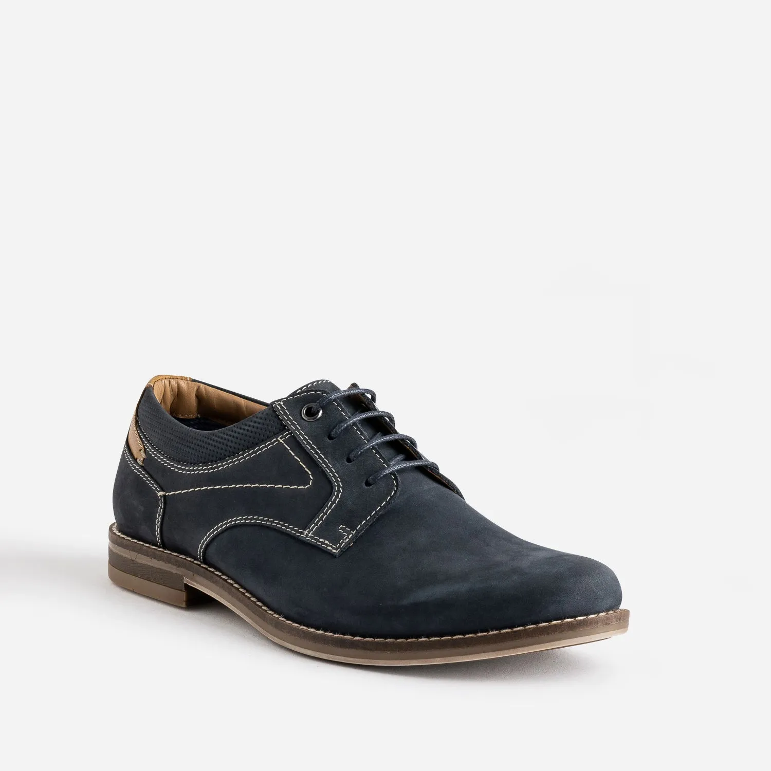 Derby marine cuir nubuck - Chaussures de ville Homme | ERAM