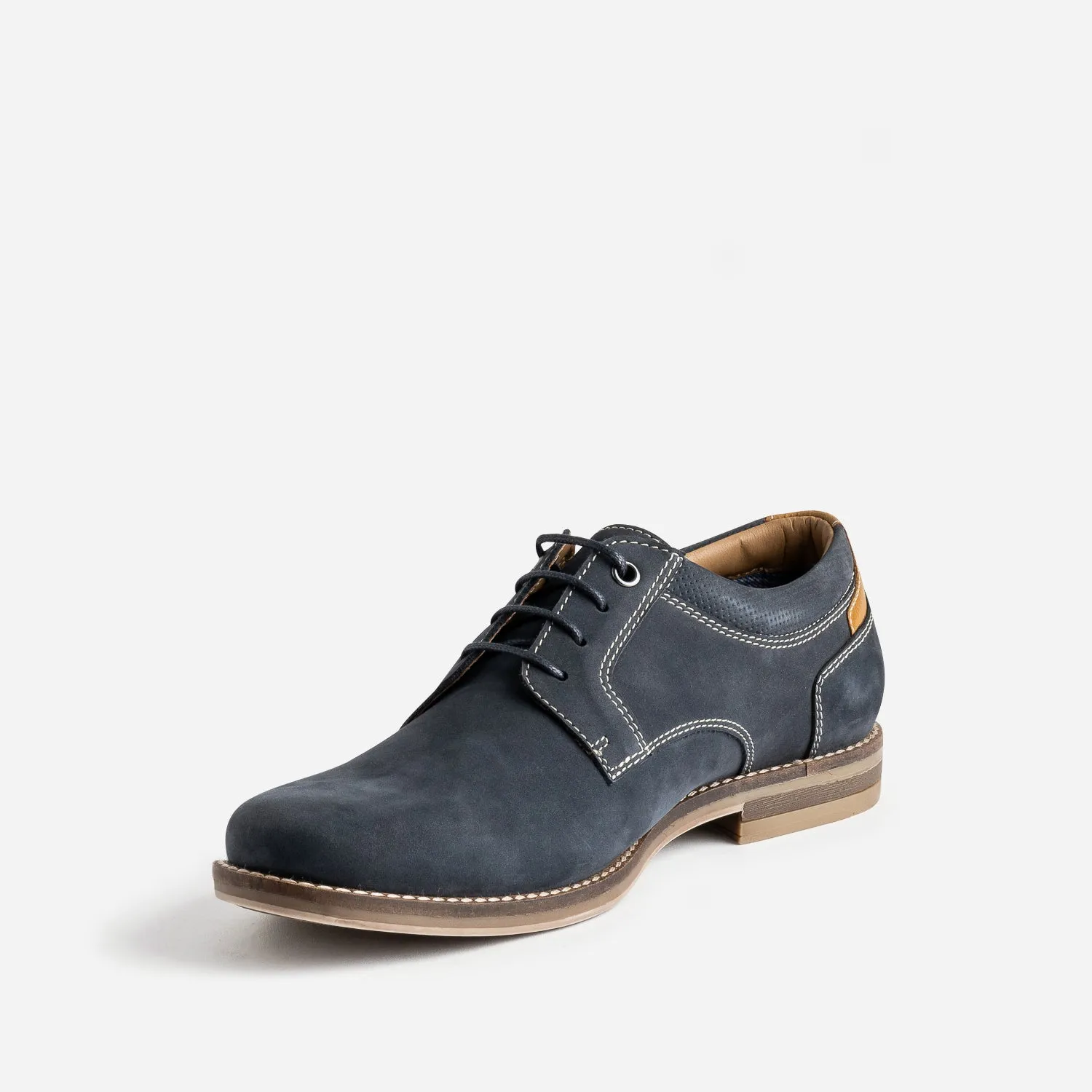 Derby marine cuir nubuck - Chaussures de ville Homme | ERAM