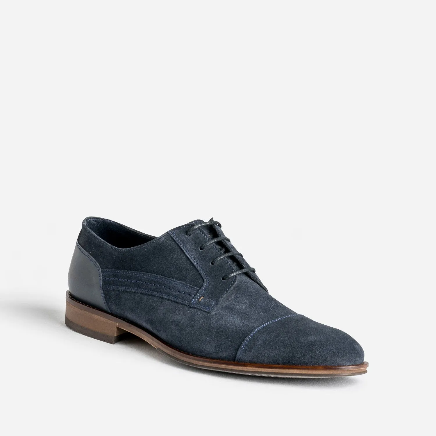 Derby marine cuir velours éco-conçu - Chaussures de ville Homme | ERAM
