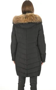 Doudoune Evelyn noire Saki - La Canadienne - Doudounes Textile Noir