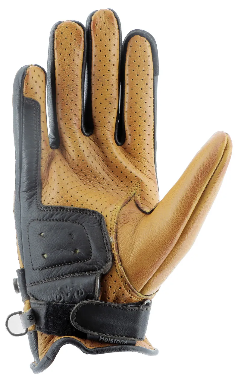 Gants femme Helstons Tinta Air été cuir gold, gant moto été jaune