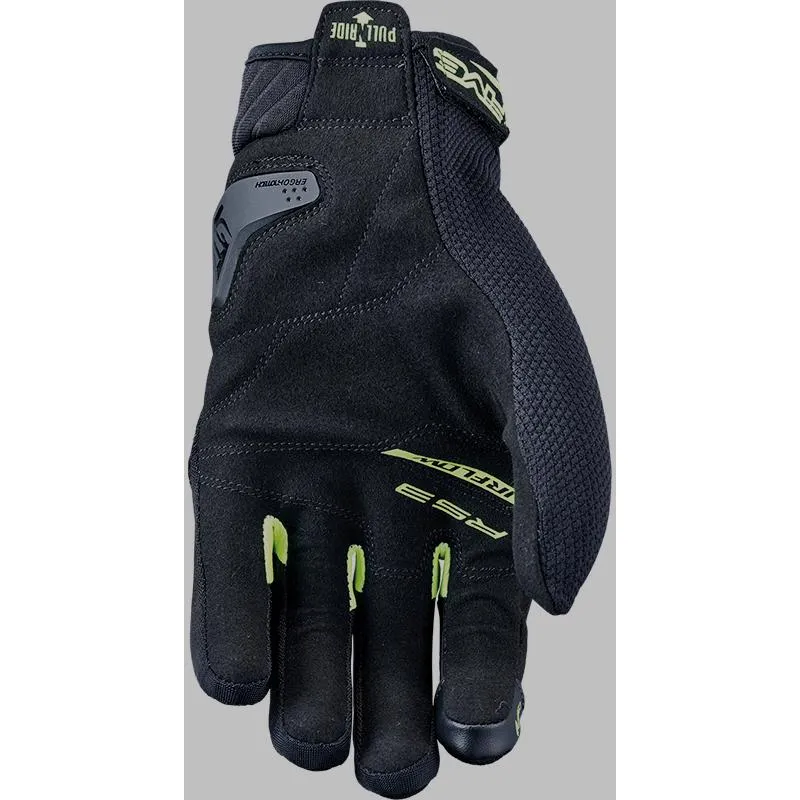 Gants RS3 EVO AIRFLOW FIVE NOIR/JAUNE FLUO - MAXXESS.FR, Gants moto été