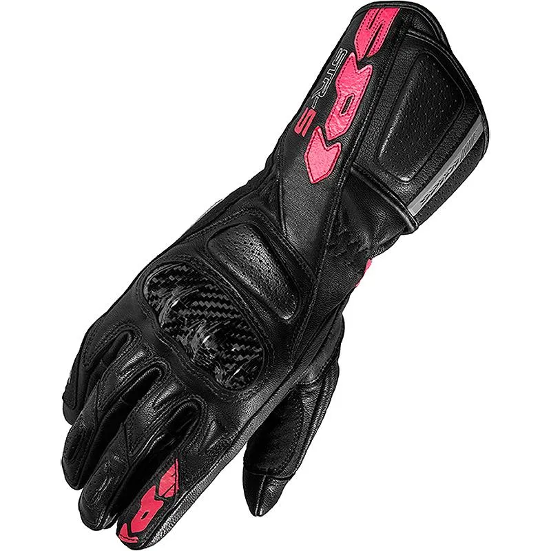 Gants STR-5 LADY SPIDI Noir/Rose - MAXXESS.FR, Gants moto racing