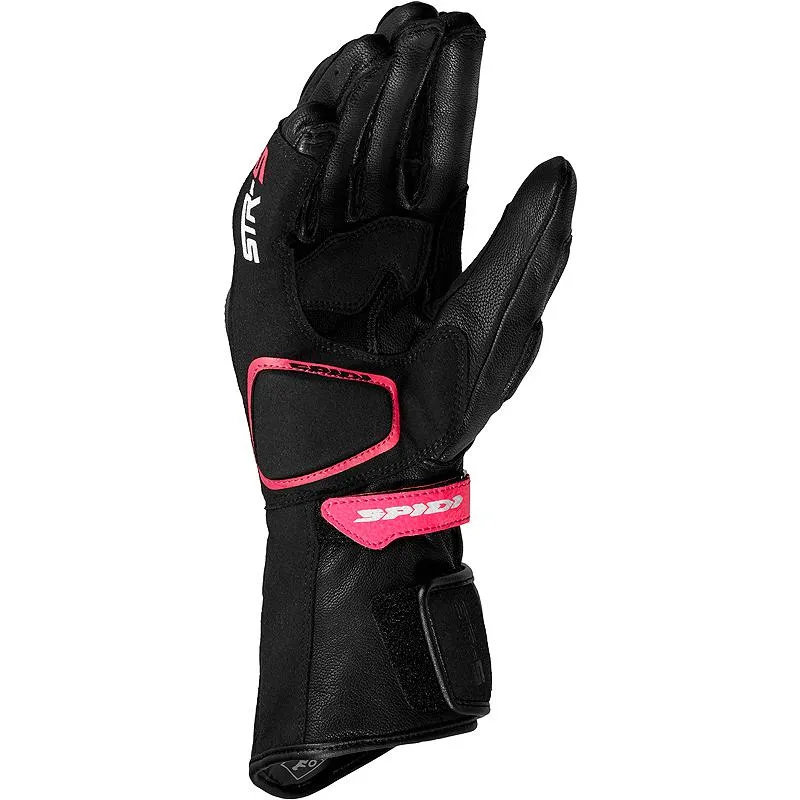 Gants STR-5 LADY SPIDI Noir/Rose - MAXXESS.FR, Gants moto racing