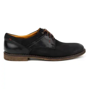 Kampol Chaussures décontractées et élégantes en nubuck pour hommes 333KAM noir le noir