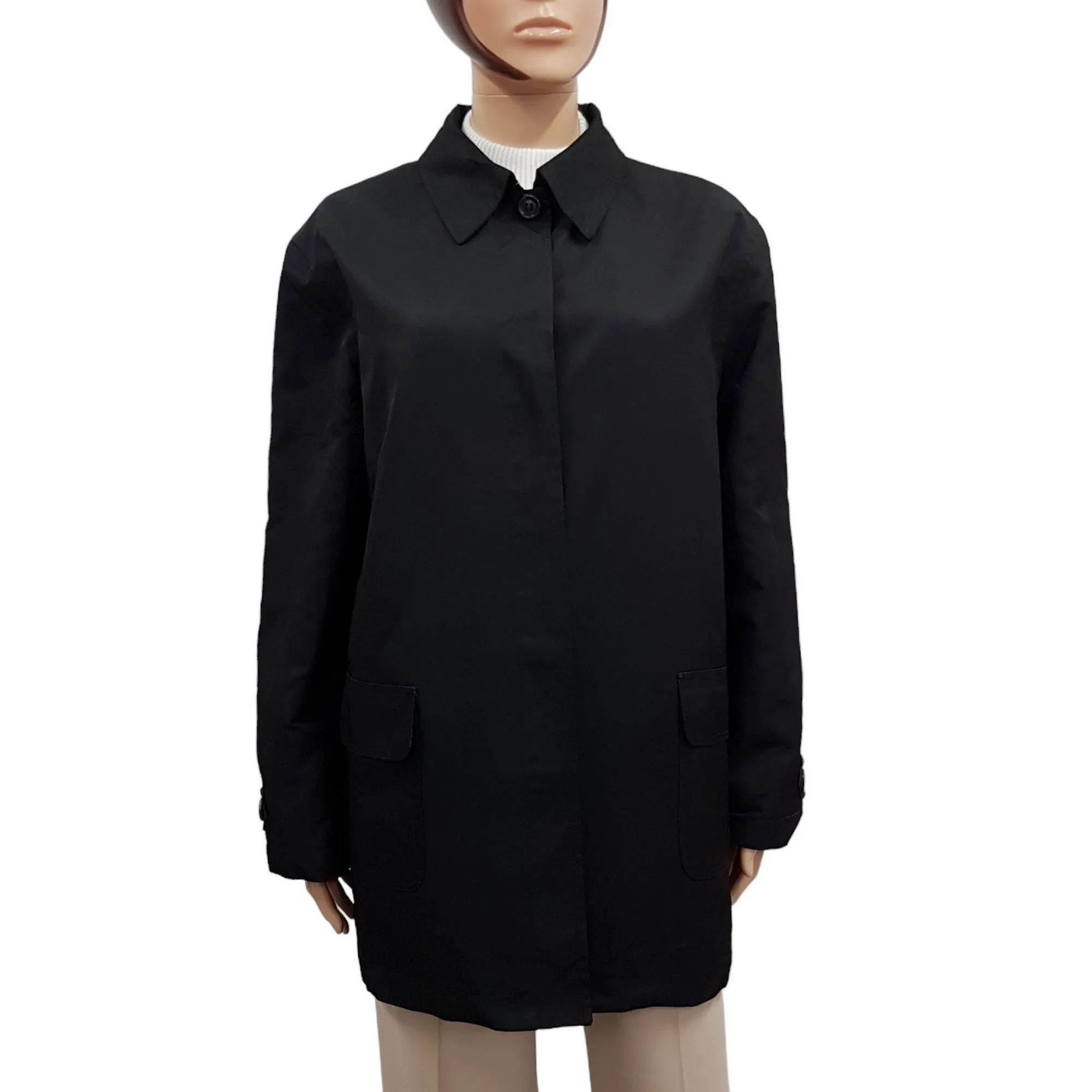 Manteau Pardessus veste Cacharel T L vintage noir