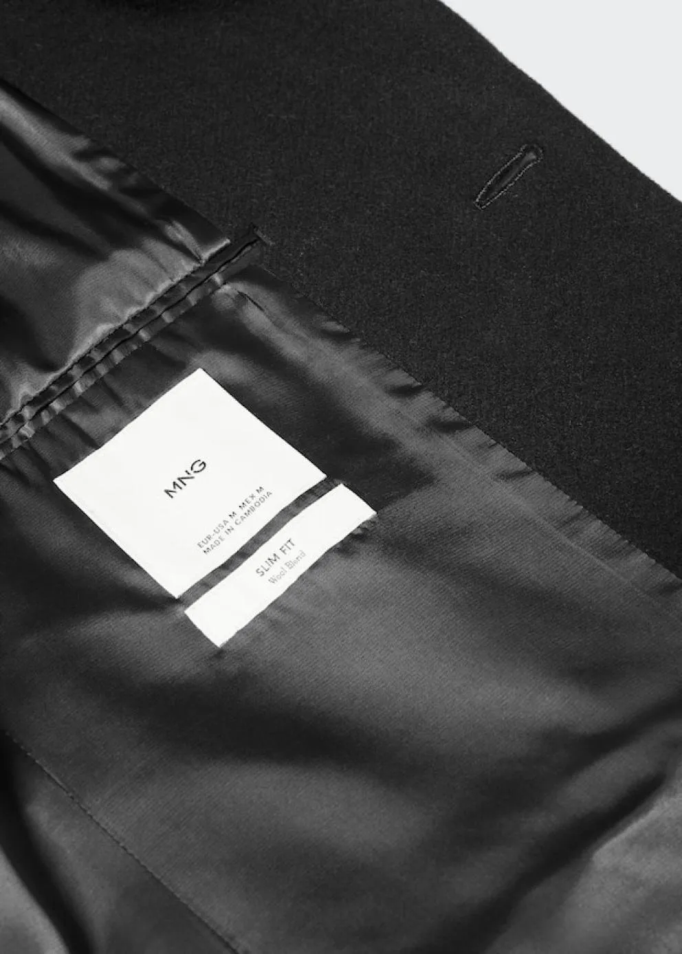 Manteaux | Homme MANGO Manteau Long Laine Recyclée Noir