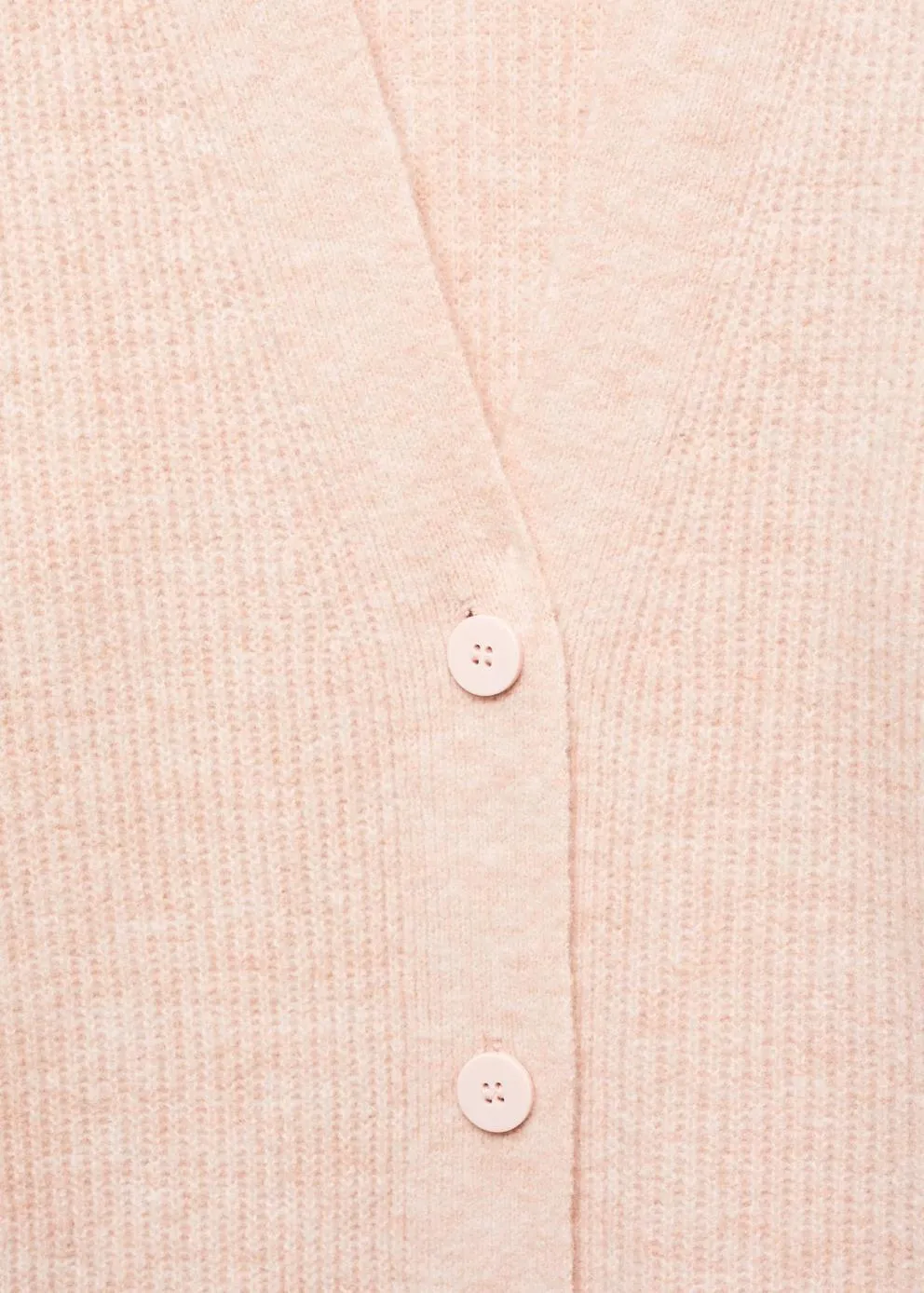 Pulls Et Cardigans | Femme MANGO Cardigan Long à Boutons Rose Pastel