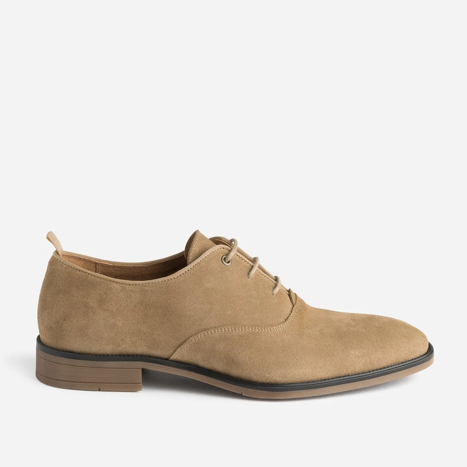 Richelieu beige en cuir velours - Chaussures de ville Homme | ERAM