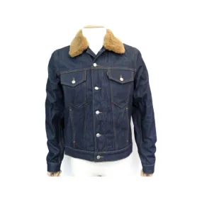 SANDRO VESTES blouson denim col mouton