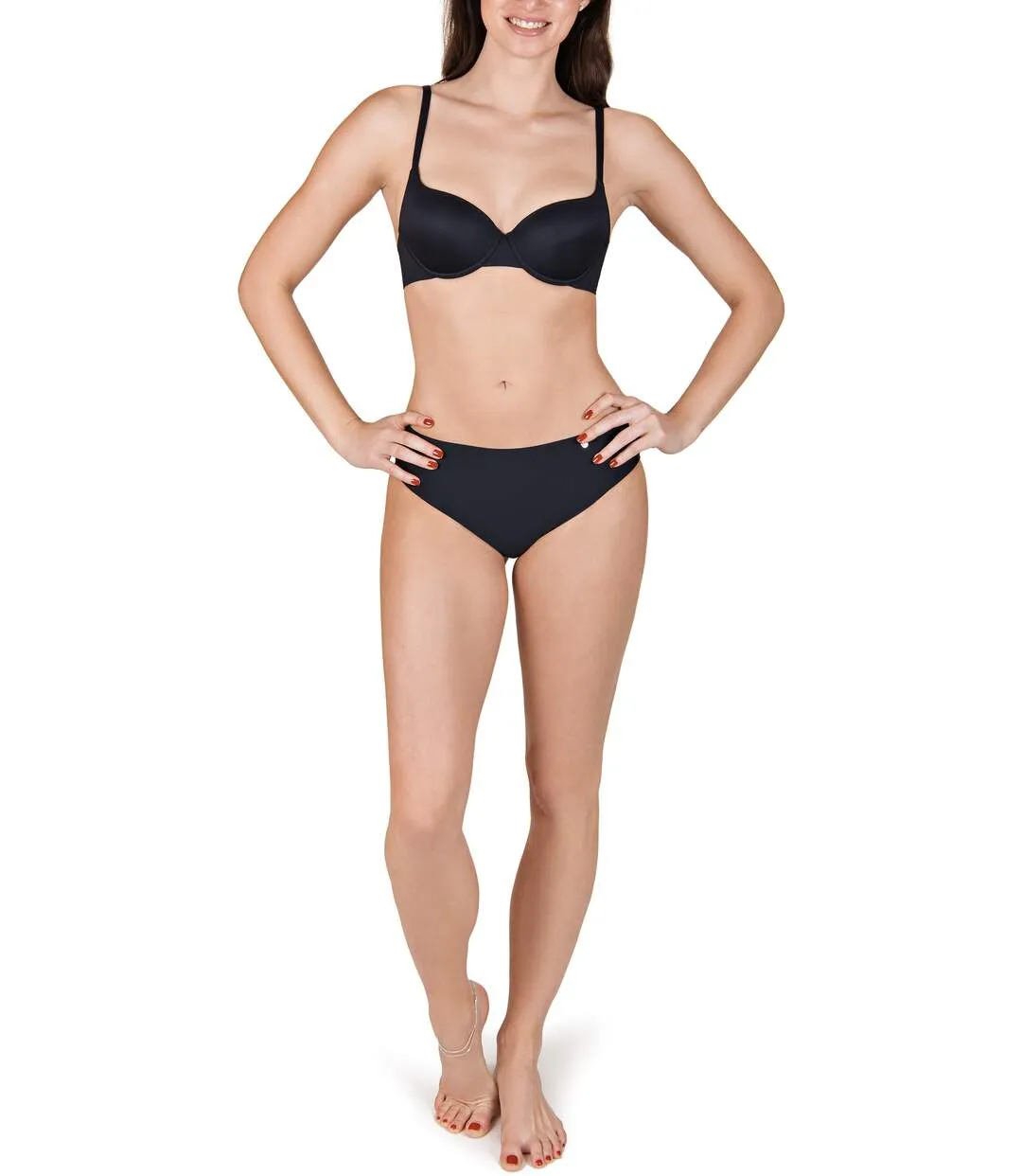 Soutien-gorge préformé Bella noir Lisca - bonnets B à E