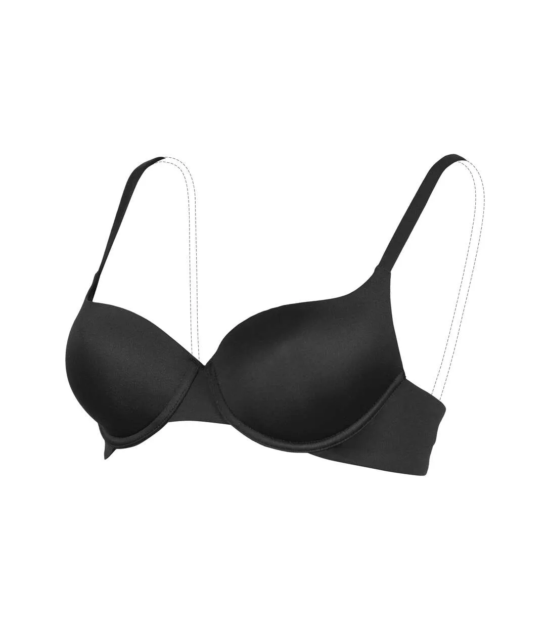 Soutien-gorge préformé Bella noir Lisca - bonnets B à E