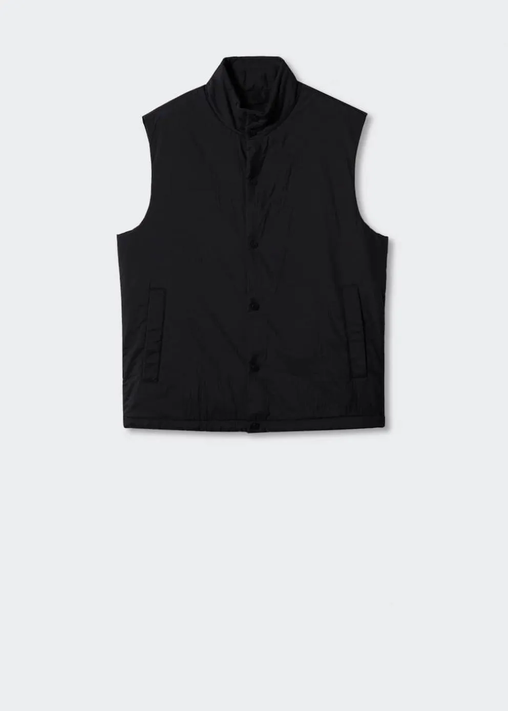 Vestes Et Surchemises | Homme MANGO Gilet Matelassé Résistant à L’eau Noir